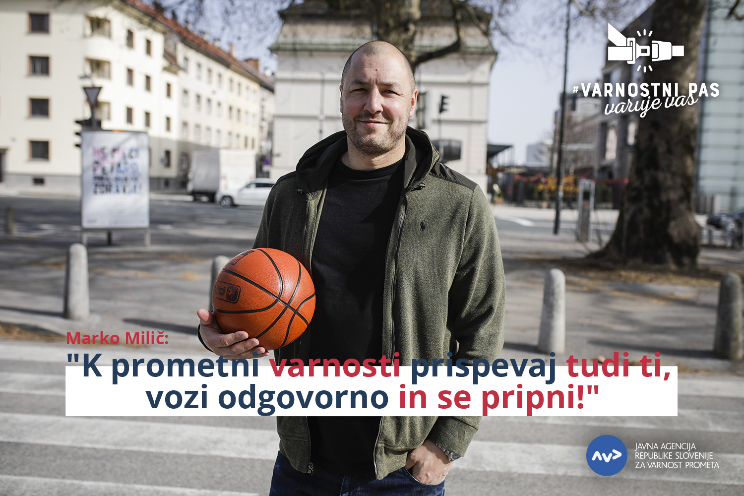 Varnostni pas nacionalna preventivna akcija in košarkar Marko Milič