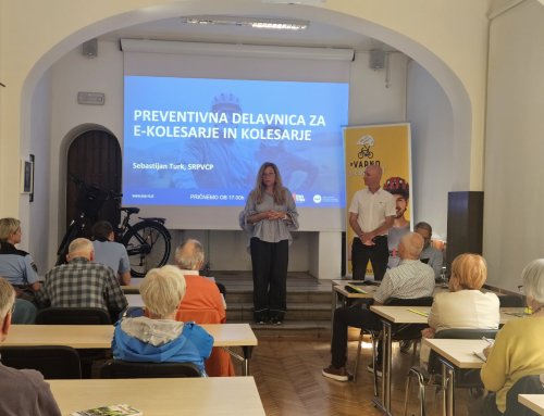 Preventivna delavnica za starejše kolesarje in uporabnike e-koles v Ljubljani
