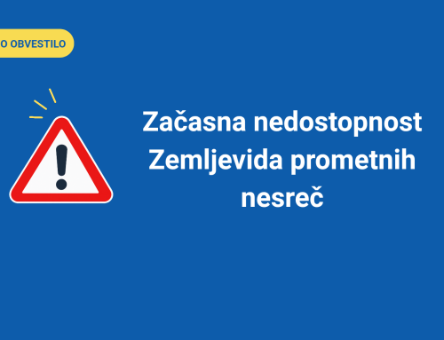 Začasna nedostopnost Zemljevida prometnih nesreč